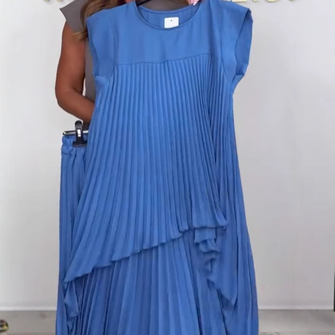 Damen-Set: Lässiges Rippstrick-Top & weite Hose – Oversized-Shirt mit hochgeschnittener Hose (S-XXL, 10 Farben)_voghion.com