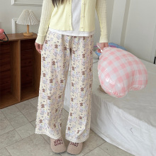 UEstudio小狗睡裤DL同款女长裤遛弯裤可外穿家居裤纯棉可爱卡通裤