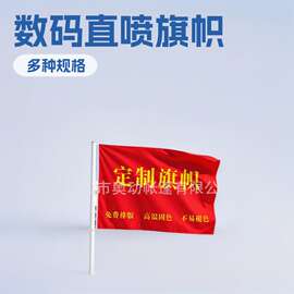 手摇旗帜彩旗户外广告旗印刷logo涤纶布数码直喷旗活动会展旗杆