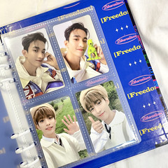 Original A5 three-inch retro four-grid niche card book hard six-hole binder girl 3-hole three-inch card storage book