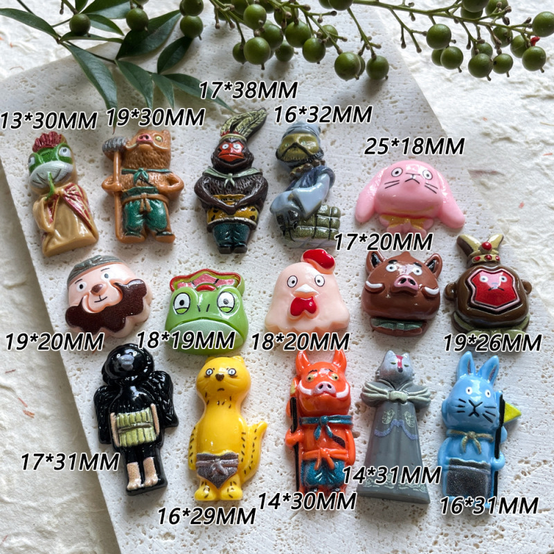 新款浪浪山小妖怪树脂配件diy手工发夹手机壳鞋花冰箱贴饰品材料|undefined