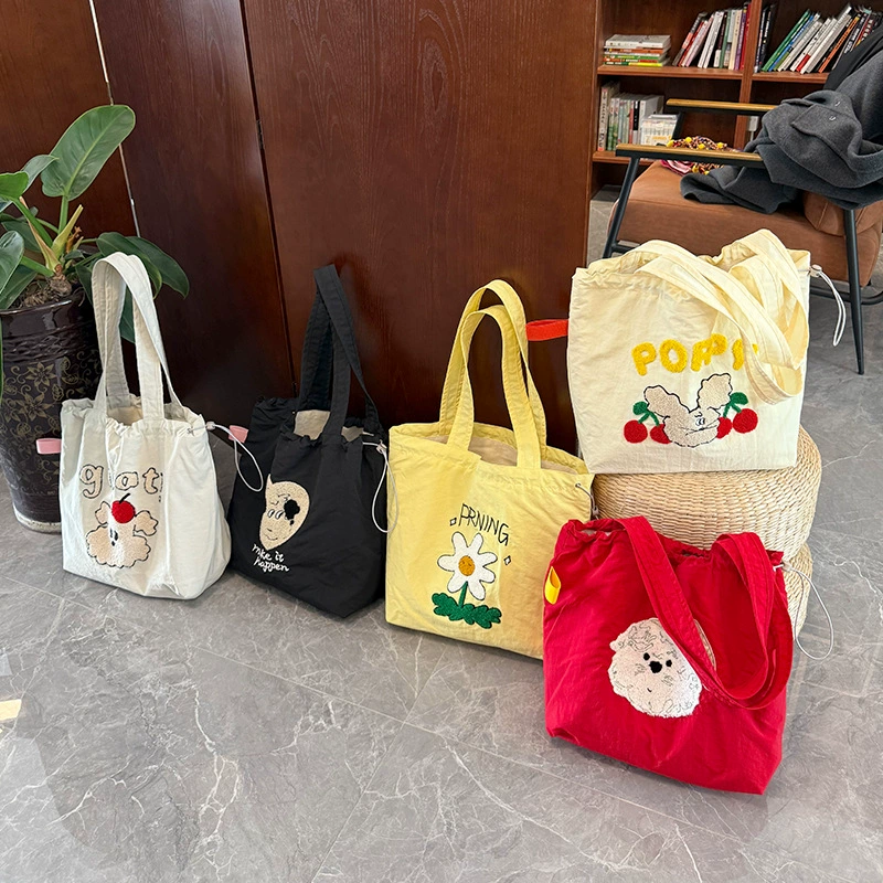 Весенний новый модный полотенце вышивка портативный Tot большой емкости модный универсальный мешок шнурок ремешок на плечо