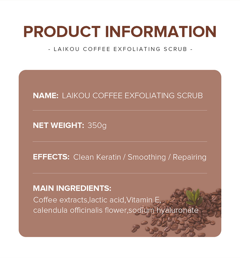 Cross-border Laicome Body Scrub 350g Pore Cleansing and keratin rejuvenation skin care products wholesale manufacturer supply undefined