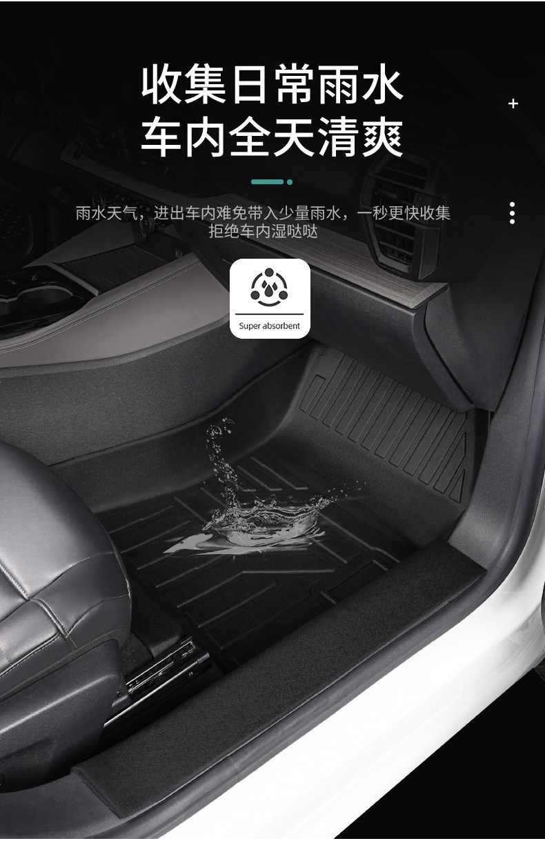 Specialized 21-25 Model Citroën Versailles C5X Full Surround Floor Mats with Decorative Trim and Threshold Protection Tpe Car Floor Mats