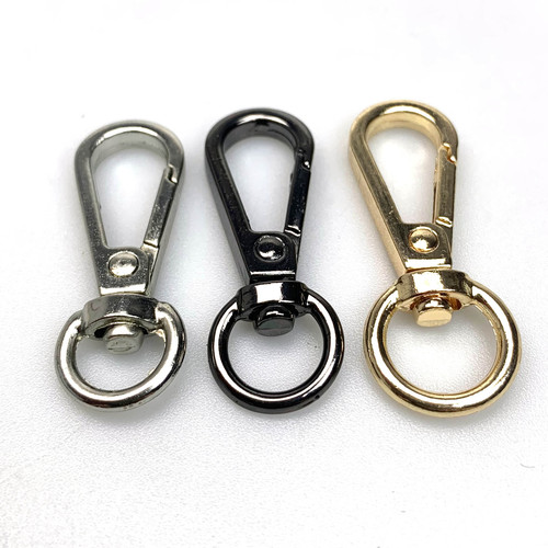 Multicolor luggage handbags zinc alloy hook buckle pet belt webbing chain buckle key chain round tail alloy buckle small plate buckle