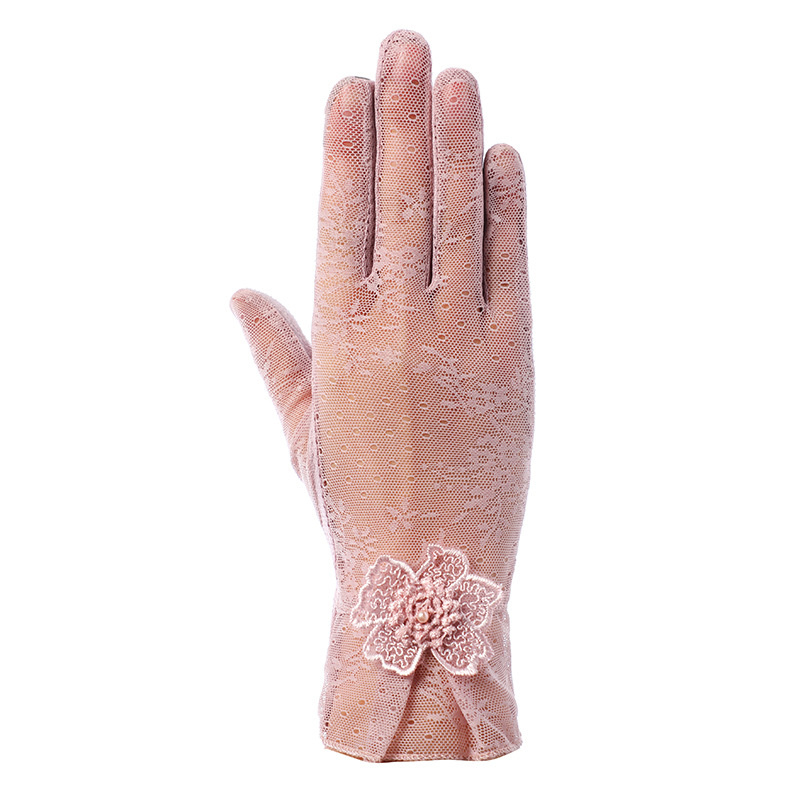 Guantes de protección solar para mujer primavera y verano guantes de pantalla táctil delgada de encaje conducción transpirable sombrilla guantes de equitación al aire libre