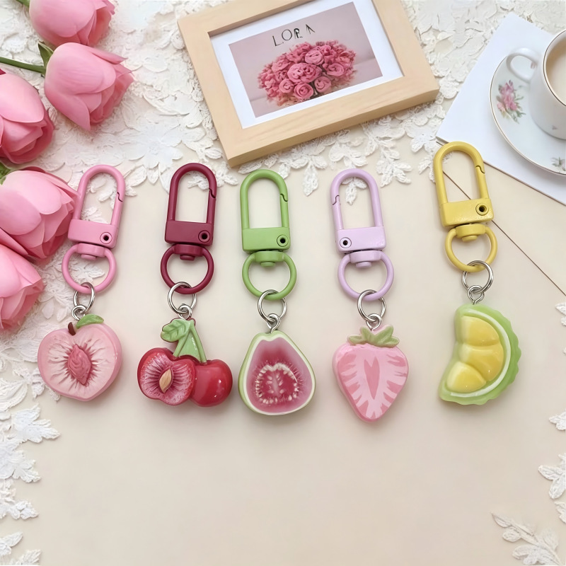 New Simulation Fruit Keychain Small Pendant: Durian, Guava, Strawberry, Banana, Apple, Food Toy, Bag Decoration, Gift New Simulation Fruit Keychain Small Pendant: Durian, Guava, Strawberry, Banana, Apple, Food Toy, Bag Decoration, Gift
