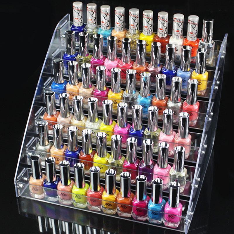 穿戴甲展示架阶梯式桌面指甲油展示多层架透明三层架子