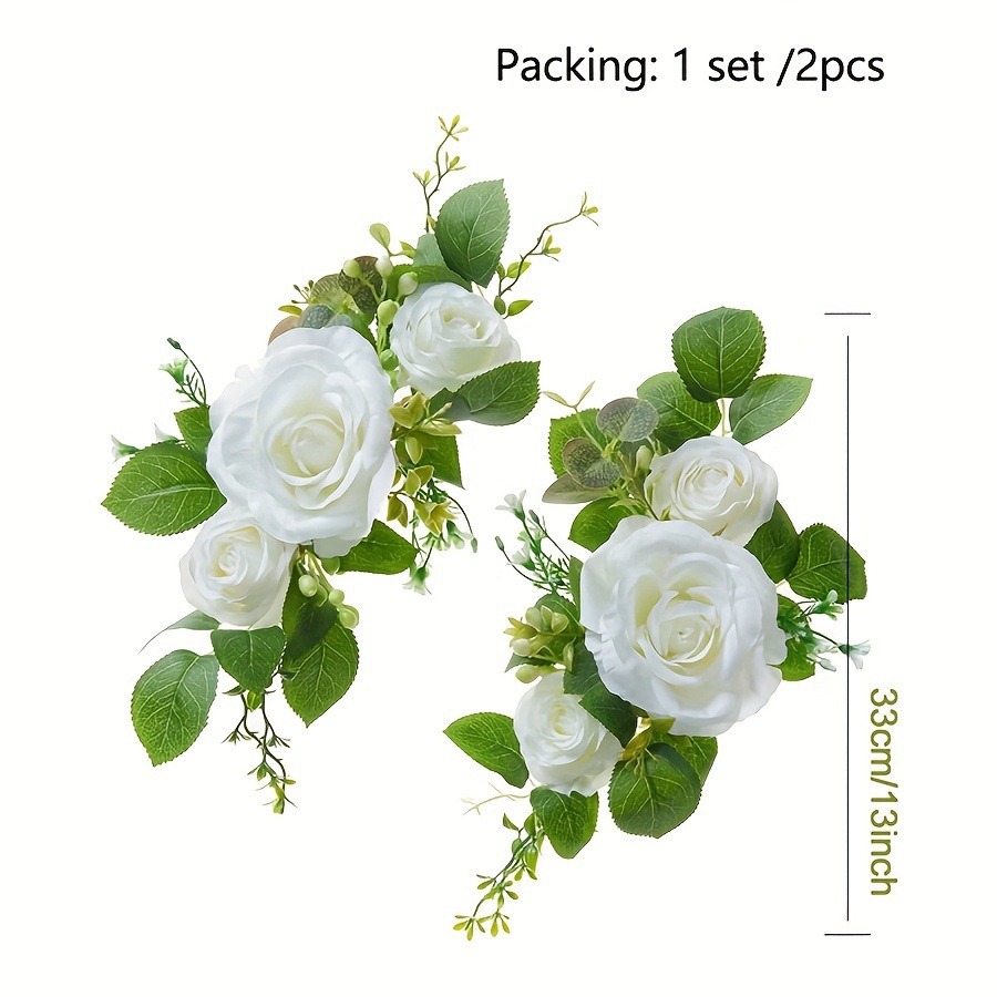 Sillas transfronterizas flores hechas a mano diy productos terminados festivales de bodas diseño de mesa de comedor de hotel decoración de escena de flores de simulación