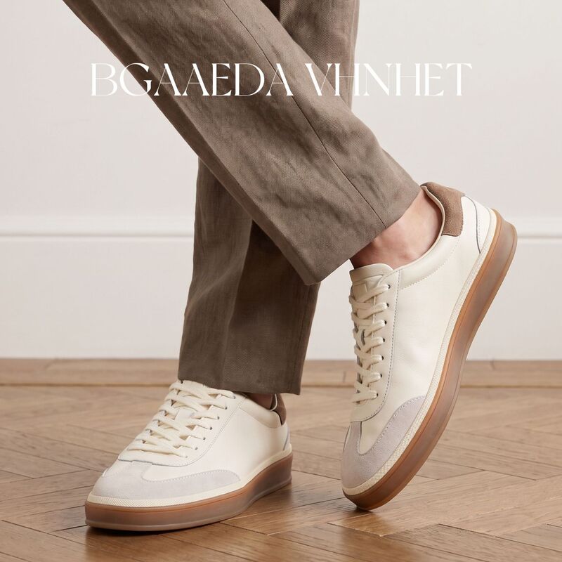 2026 New Model [Soft Sole for Comfortable Wear] Top Layer Cowhide Old Money Style Men's Leather Flat Sole German Training Shoes