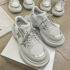 SMFK 厚底リップルダッドシューズ女性用 2025 春の新作クロスフラワーハイヒールスポーツカジュアルシューズ