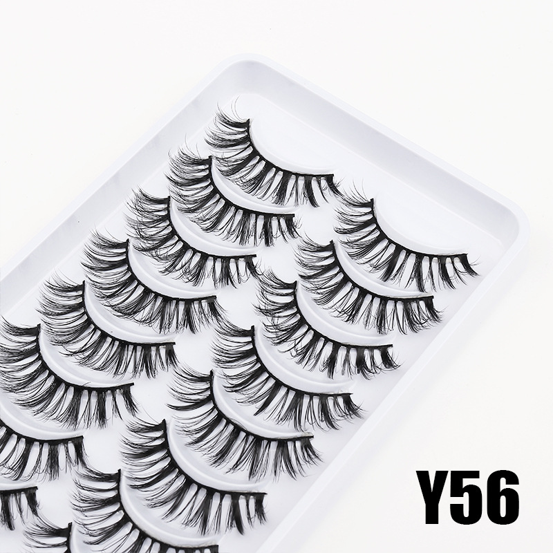 Dingsen fábrica de pestañas postizas suministro estable transfronterizo 10 pares de maquillaje nude COS pestañas de pequeño demonio