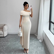 欧美跨境女装2026夏季美式辣妹连衣裙亚马逊夏抹胸露背感辣妹