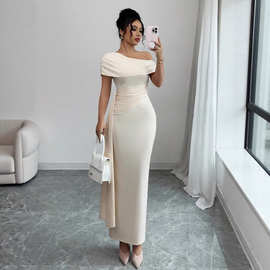 欧美跨境女装2026夏季美式辣妹连衣裙亚马逊夏抹胸露背感辣妹