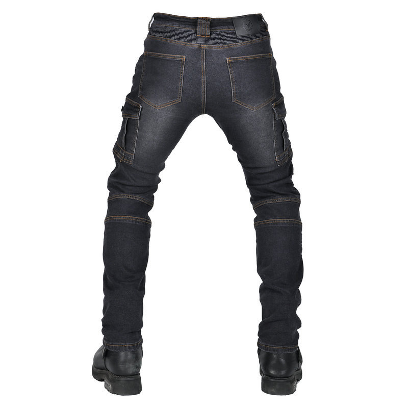 Pantalones vaqueros de la motocicleta de los hombres de la motocicleta VOLERO retro casual ajustable rodillera resistente a la caída de ciclismo pantalones JES-24
