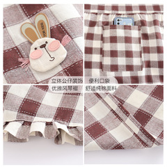 5ZV7批發韓版可愛純棉圍裙女坎肩家用日系甜美罩衣反穿衣無袖馬甲