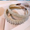 High-end retro fishing line handmade from pearl, ethnic headband for bride, hairpins, accessory, Korean style, Chanel style