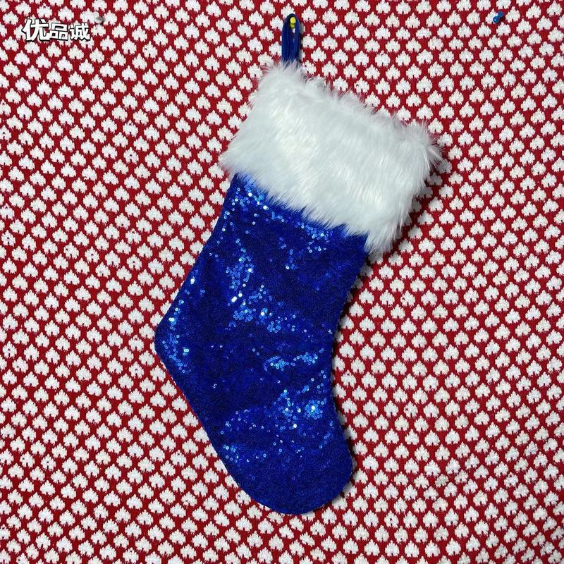 国境を越えた外国貿易の新しいクリスマスの祝日の装飾品の両面のスパンコールの長いぬいぐるみのクリスマスの靴下の子供のプレゼントの袋は飾ります。|undefined