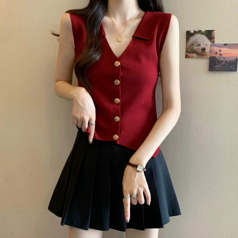 2025 новый летний тонкий тонкий без рукавов жилет