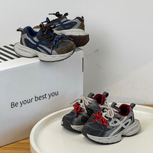 批发一件代发2025冬季新款男女儿童休闲加绒运动鞋时尚学生跑步鞋