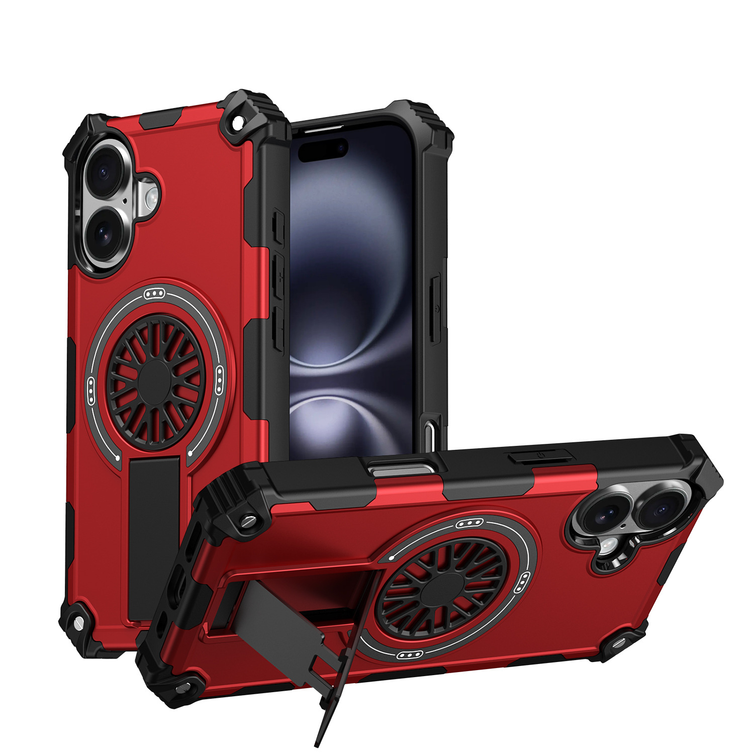 Funda para teléfono móvil de la serie Guardian IP16 IP15 fuerte magnético IP14 serie soporte de coche de carga inalámbrica giroscopio giratorio