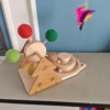 Ferris wheel from natural wood, universal toy, getting rid of boredom, cat