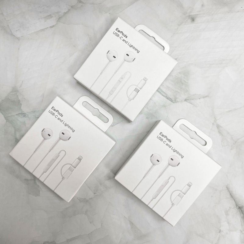 New Apple 17 One-To-Two Earphone Packaging Box In-Ear Type-C Two-In-One Wired Earphone Paper Box in Stock