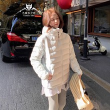 明星同款排骨羽绒服女秋冬2025新款小个子保暖90鸭绒内胆连帽外套