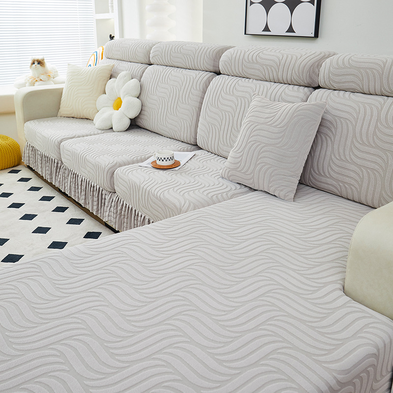 Olas en la falda - elegante gris