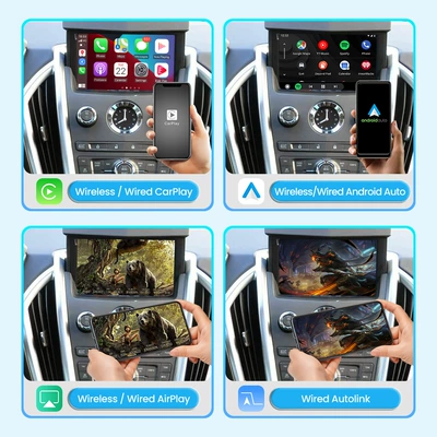 For Cadillac Wireless Simsiz CarPlay və Android Auto