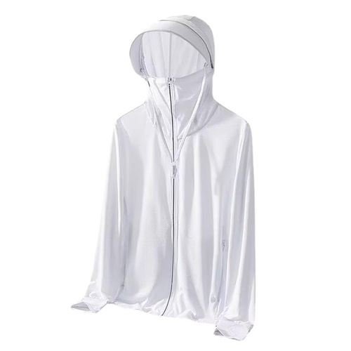 Men's Ice Silk Sun Protective Clothing 2024 Summer New Arrival UV Protection Ultra-Thin Breathable Sun Protective Jacket for Outdoor Fishing Outerwear