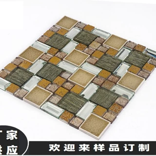 佛山建材 个性玻璃马赛克拼图 卫生间墙面砖 游泳池马赛克瓷砖