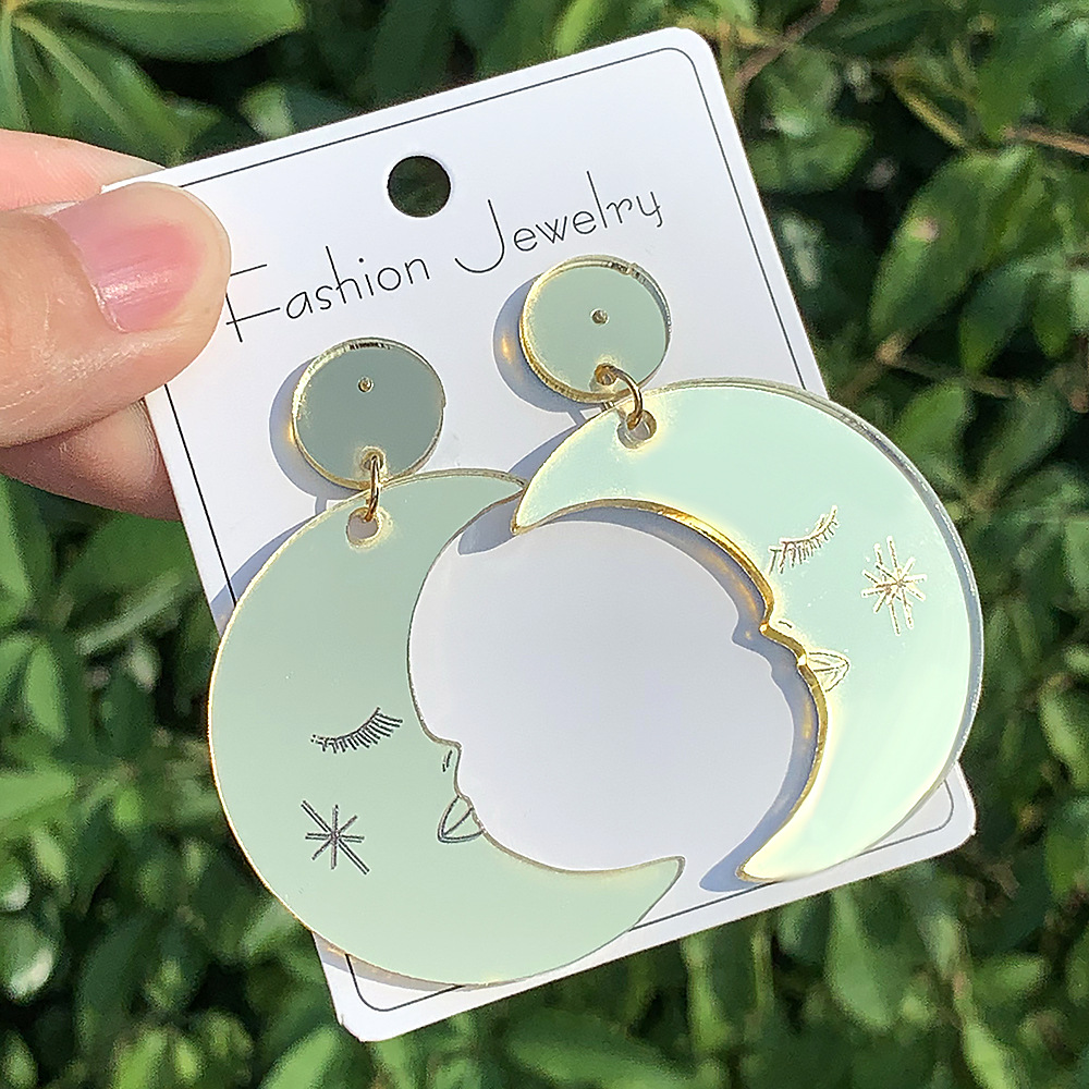 Acrylic Material 1 Pair Cute IG Style Sun Star Moon Arylic Drop Earrings