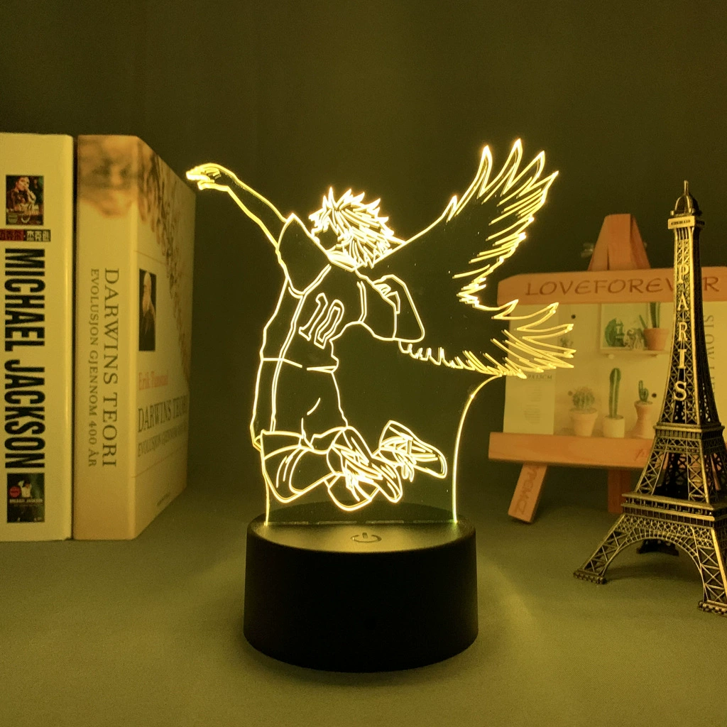 Акриловая ночная LED-лампа с волейболом, минифигура, 3D, подарок на день рождения