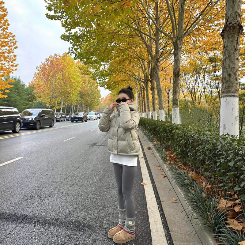Lulu's Same Style Wunder Puff Jacket Four-Panel Hooded down Jacket Puff Short down Ultra-Light Jacket