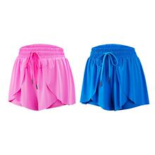 J 55327 Drawstring High Waist Quick Dry Running Shorts ���K