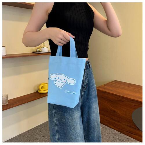 Sanrio genuine authorized canvas small fresh portable water cup bag stew beaker cover work hand carry cosmetic bag women's bag