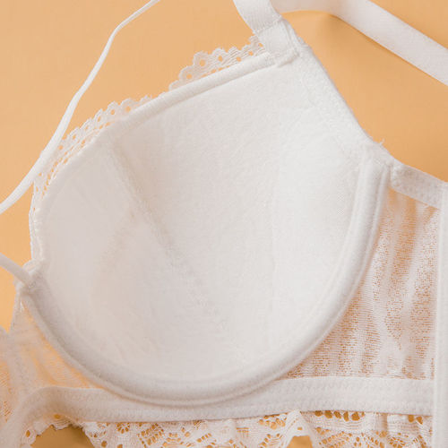 Bra cover French European and American lace push-up side breast collection pure desire female small breast push-up thin bra underwear set
