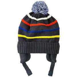 冬季儿童套头帽彩色毛线帽男女宝宝保暖针织帽护耳彩虹帽子韩版