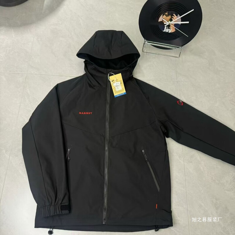 Stand-up collar spring/summer jacket Mammoth 2.0 Red Label stand-up collar breathable waterproof windproof long-sleeve softshell black slim fit Stand-up collar spring/summer jacket Mammoth 2.0 Red Label stand-up collar breathable waterproof windproof long-sleeve softshell black slim fit