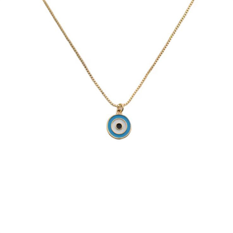 Cross-Border Independent Station Jewelry New Copper Dripping Oil Multi-Color Fashion Devilu0027s Eye