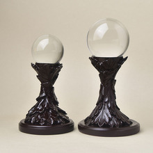 树叶羽毛雕花 跨境货源  树脂底座 水晶球底座 树脂工艺品 桌面