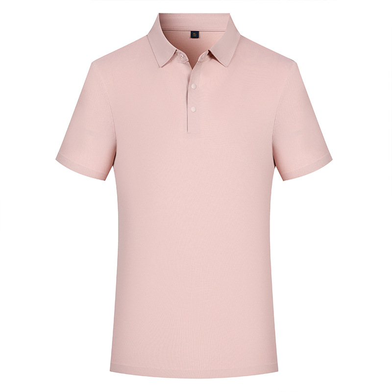 70 piezas de seda de morera de lujo ligero, polo de encaje sin costuras, camisa de polo, ropa de trabajo de alta gama para hombres, personalización