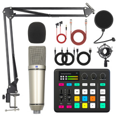 G1调音器TK游戏电脑声卡RGB灯光混音器电脑手机直播录音通用跨境