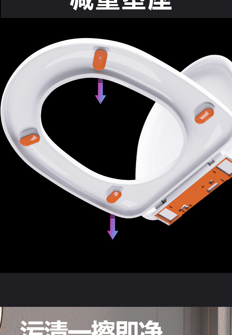 Universal thickened toilet seat cover for household toilet seats, old-fashioned toilet seat cover, O-shaped toilet seat cover accessories undefined