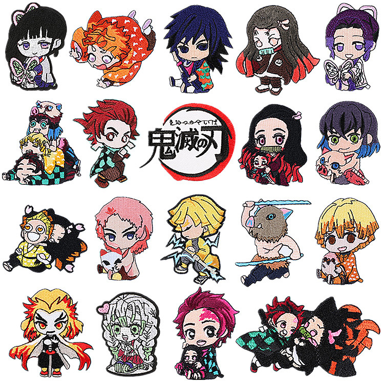 啸天电脑绣花标刺绣布贴动漫人物diy装饰补丁贴熨烫刺绣章仔批发