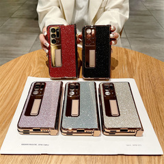 適用oppo find N手機殼摺疊屏FINDN殼膜一體閃粉支架防摔保護殼