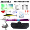30 pieces of sets of remote vued fish fishing rod fish line bait box fish hook rod bag fishing wheel bait entry rod throwing