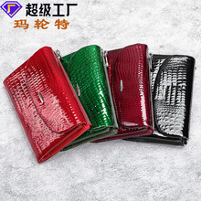 跨境新款钱包女ins高级感短款真皮摆摊货源wallet时尚零钱包批发