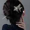 butterfly Hairpin A small minority Simplicity Hairpin Hairdressing modern Flaxen Hair Antiquity Hanfu Ear of Wheat Pearl tassels Hairpin